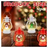 3Pcs Christmas LED Lantern Hanging Ornaments for Xmas Decor