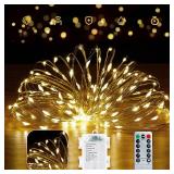 Minetom 200 LED Fairy Lights with Remote, 66Ft Waterproof String