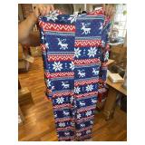 Adult Pajama Button Flap Print Christmas Long Sleeve Jumpsuit