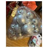 Lulu Home Xmas Ball Ornaments, 34 Ct 1.57", Pre-Strung, Silver.