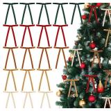 100 Pcs Velvet Bows for Christmas Tree Ornaments, 5x7 Inch