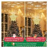 3D LED Gold Tree Topper with 2 Dynamic Projection Modes