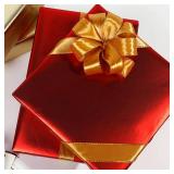 Glitter Metallic Red Gift Wrapping Paper (17"x32.8