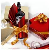 Glitter Metallic Red Gift Wrapping Paper (17"x32.8