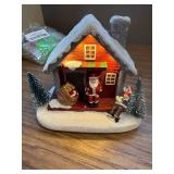 Battery LED Lights Christmas Village House with Figurines