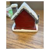 Battery LED Lights Christmas Village House with Figurines