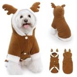 NACOCO Pet Costumes Christmas Elk Santa Fleece for Small Dogs