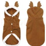NACOCO Pet Costumes Christmas Elk Santa Fleece for Small Dogs