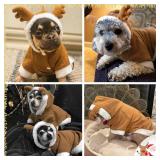 NACOCO Pet Costumes Christmas Elk Santa Fleece for Small Dogs