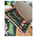 Christmas Kitchen Rugs, Stink Stank Stunk, 17x30 and 17x47 Inch