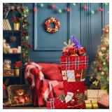 EVENHUG Oversized Christmas Stocking 31 Inch Patchwork Large