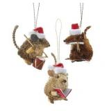 Kurt Adler 3.5-Inch Mouse Carolers Ornament