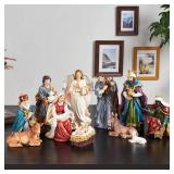 $90 TOETOL 13-Piece Nativity Set, 7.9 In Tall, Christmas Decor