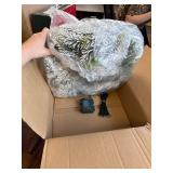 $60 9 Ft Norfolk Snow Pine Garland w/ Lights for Home Decoration