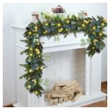 Ceenna 19FT Pre Lit Christmas Garland 3 Pcs 6.3FT Green Decor