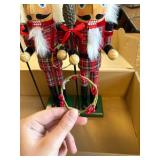 Ornativity Christmas Nutcracker Plaid Red/Black 15" Decor.