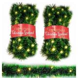 Garland Lights, 15ft 80 LED, Battery, Indoor/Outdoor