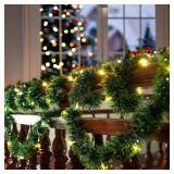 Garland Lights, 15ft 80 LED, Battery, Indoor/Outdoor