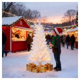 Juegoal 4 FT Pre-lit Tree with 70 Warm White LED Lights & Timer