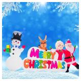$50 PRODUCTZ Inflatable Christmas 8.5 FT Sign Snowman, Reindeer, Santa