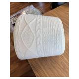 Knitted Cable Christmas Tree Collar: Cream Chunky Edge Decor