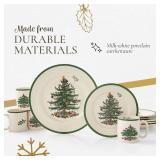$180 Spode Christmas Tree Dinnerware Set for 4 - Festive Tableware