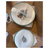 $180 Spode Christmas Tree Dinnerware Set for 4 - Festive Tableware