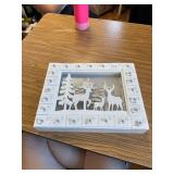 $88 Wooden Advent Calendar White Lights 27 cm