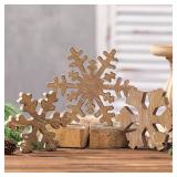 Bucherry Snowflake Table Signs: Christmas Tray Decor (3 Pcs)