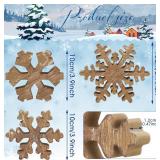 Bucherry Snowflake Table Signs: Christmas Tray Decor (3 Pcs)