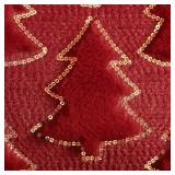 4TH Emotion Christmas Tree Pillow Covers 18x18 Set of 2, Red