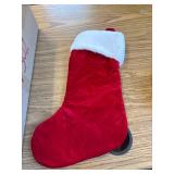 20" Monogram Christmas Stockings, Large Soft Velvet Red/White