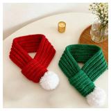 Knitted Dog Christmas Scarf & Bandana, Pet Party Accessories