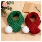 Knitted Dog Christmas Scarf & Bandana, Pet Party Accessories