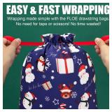 12PCS Christmas Gift Bags, Assorted Sizes, with Tags & Drawstrings