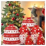 12PCS Christmas Gift Bags, Assorted Sizes, with Tags & Drawstrings