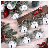9 Pcs Christmas Bells Ornament 3.1" Sleigh Letter Bells Decoration