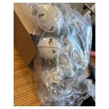 9 Pcs Christmas Bells Ornament 3.1" Sleigh Letter Bells Decoration