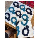 Hanukkah Pillow Covers Set of 2 18x18 Inch Dreidel Blue