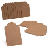 Paper Gift Tags 20 Pack Blank for Personalized Gifts (Brown)