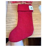 Knit Monogram Christmas Stocking Red A - Wondershop
