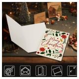 Bulk Christmas Greeting Cards 4x6, 5 Assorted Designs