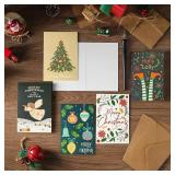 Bulk Christmas Greeting Cards 4x6, 5 Assorted Designs