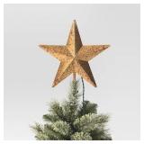 10" Pre-lit Faux Mercury Star Tree Topper Gold - Wondershop