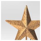 10" Pre-lit Faux Mercury Star Tree Topper Gold - Wondershop