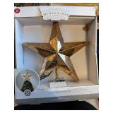 10" Pre-lit Faux Mercury Star Tree Topper Gold - Wondershop
