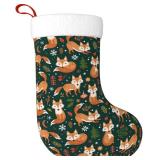 Cute Fox Stockings Ornaments Candy Bags for Holiday Party