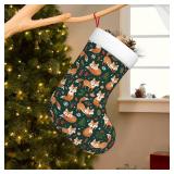 Cute Fox Stockings Ornaments Candy Bags for Holiday Party