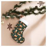Cute Fox Stockings Ornaments Candy Bags for Holiday Party