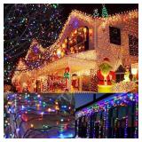 Twinkle Star 200 LED 66 FT Multicolor Christmas Lights, 8 Modes